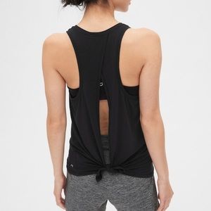 NWT Black GapFit Open Back Breathe Tank